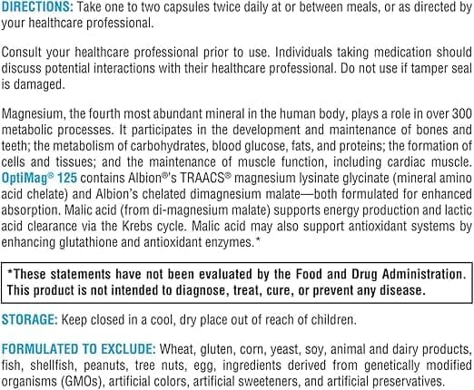 OptiMag® 125 120 Capsules - Image 3